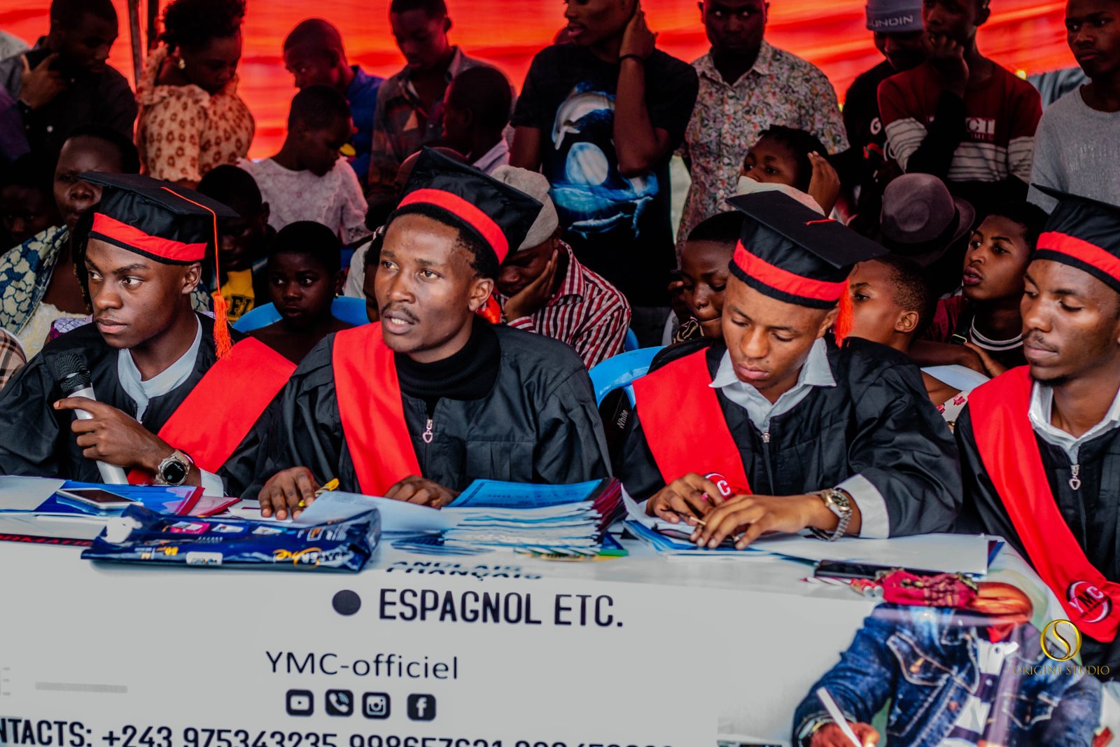 Youth for Modern Change graduates in Goma receiving their professional certificates